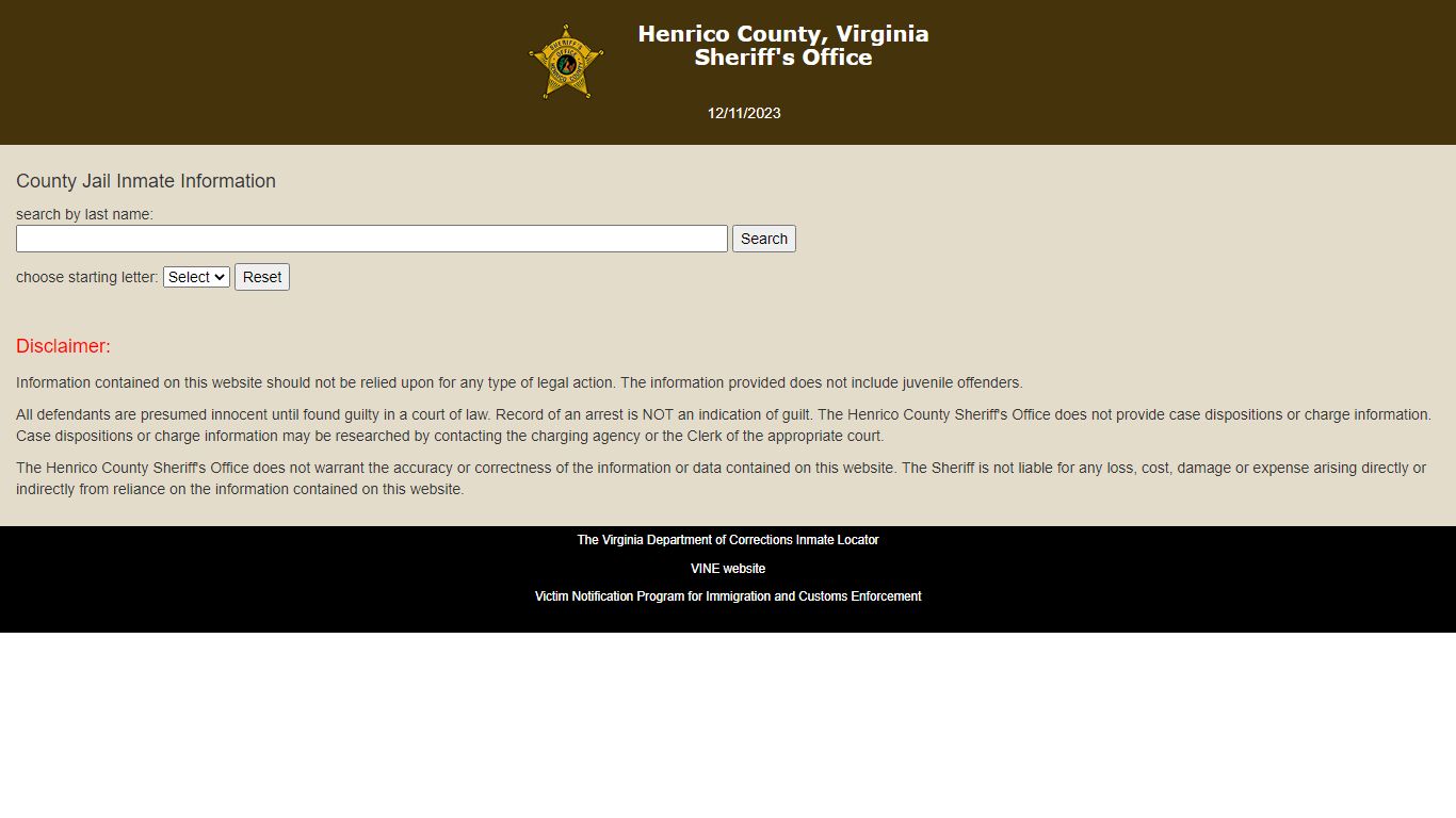 Mobile Page - Henrico County Sheriff's Office